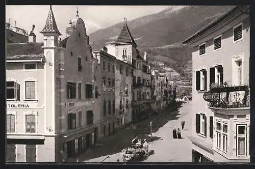 AK Bressanone, Bastione Maggiore, a sinistra Hotel Excelsior, Pferdekarren