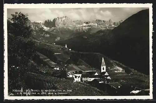 AK S. Maddalena /Bolzano, S. Maddalena e S. Giustina verso le Dolomiti