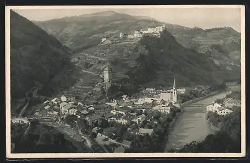 AK Klausen im Eisacktal, Ortsansicht aus der Vogelschau