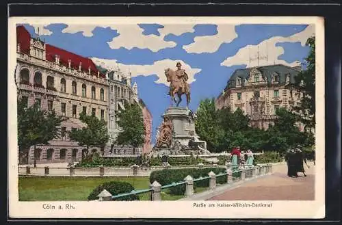 AK Köln-Neustadt, Partie am Kaiser-Wilhelm-Denkmal