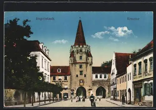 AK Ingolstadt, Häuser und Geschäfte am Kreuztor