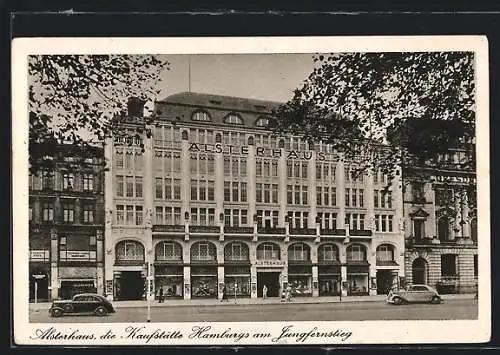 AK Hamburg-Neustadt, Kaufhaus Alsterhaus, Jungfernstieg und Poststrasse