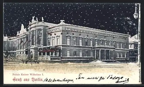 AK Berlin, Palais Kaiser Wilhelms I. im Schnee