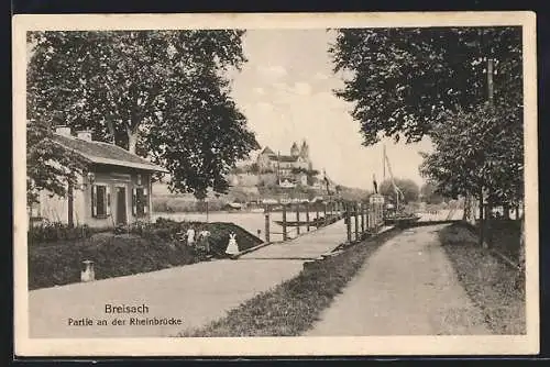 AK Breisach, Partie an der Rheinbrücke