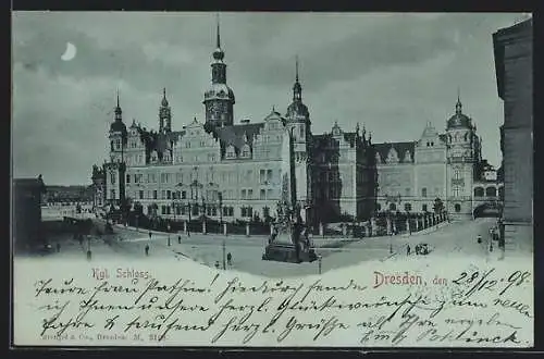 AK Dresden, Blick zum Kgl. Schloss