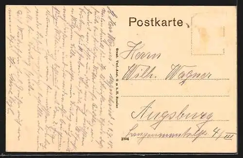 AK Weilheim / Obb., Partie am Hauptplatz