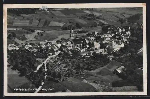 AK Perlesreut, Ortsansicht vom Flugzeug aus