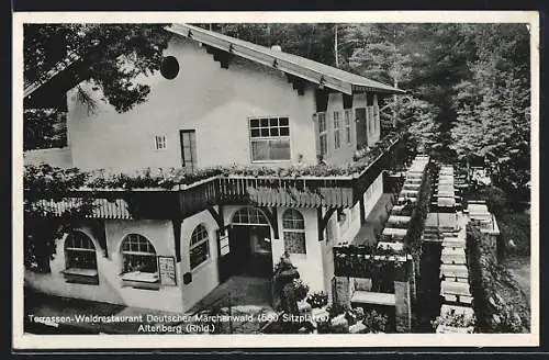 AK Altenberg / Rhld., Terrassen-Waldrestaurant Deutscher Märchenwald