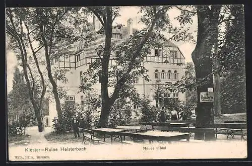 AK Heisterbach, Kloster-Ruine, Neues Hotel
