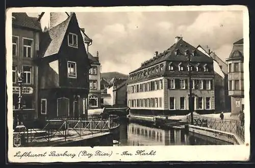 AK Saarburg, Blick auf Markt