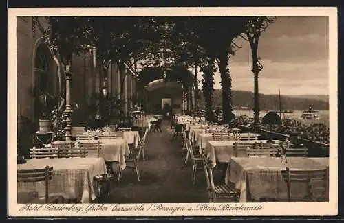 AK Remagen /Rhein, Terrasse des Hotel Fürstenberg