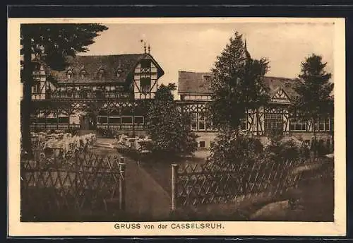 AK Bonn /Rhein, Gastgarten des Hotel Casselsruh, Bes. Jan Kessel