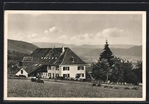 AK Kandern, Jugendherberge Platzhof, Blick ins Land