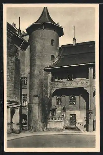 AK Königsberg, Nordwestecke im Schlosshof
