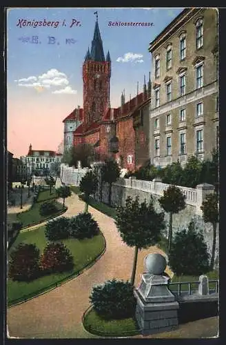 AK Königsberg i. Pr., An der Schlossterrasse