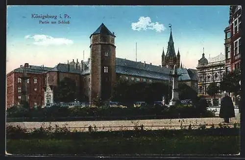 AK Königsberg i. Pr., Partie am Schloss