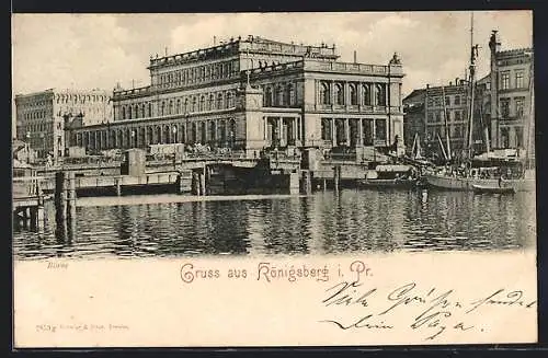 AK Königsberg i. Pr., Blick auf die Börse