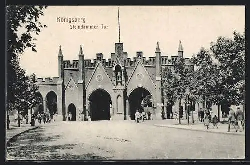AK Königsberg, Blick aufs Steindammer Tor