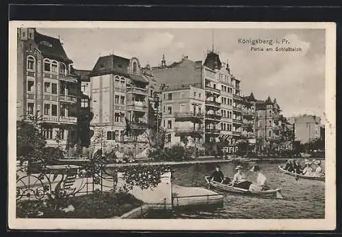 AK Königsberg i. Pr., Partie am Schlossteich