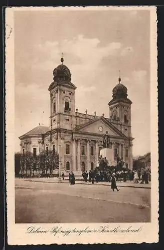 AK Debrecn, Ref. nagy templom a Kossuth szoborral