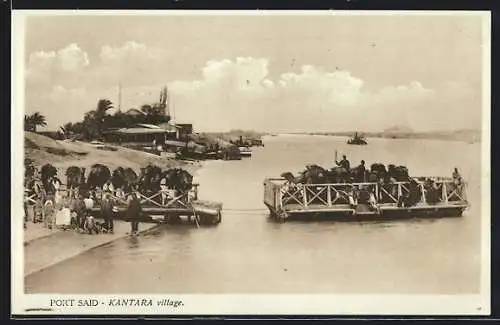 AK Port Said, Kantara Village, Fähre über den Nil