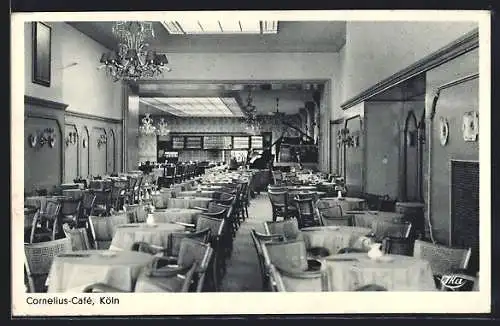 AK Köln-Neustadt, Corneliuis-Cafe G. Lang, Hohenzollernring 58, Innenansicht
