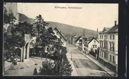 AK Ebingen, Partie in der Gartenstrasse