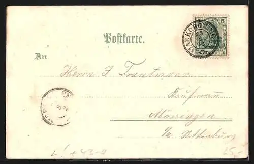 Lithographie Markgröningen, Schäferinnenlauf auf dem Volksfest, Lauf m. Wassergölten