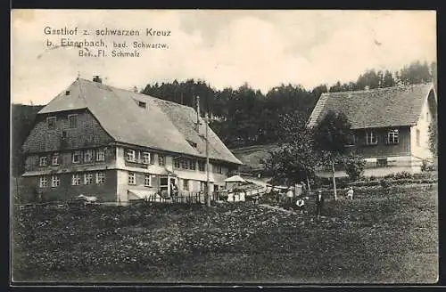 AK Eisenbach /Bad. Schwarzw., Gasthof zum schwarzen Kreuz von Fl. Schmalz