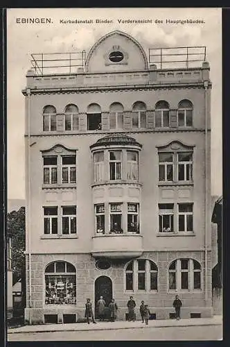 AK Ebingen, Kurbadanstalt Binder, Vorderansicht des Hauptgebäudes
