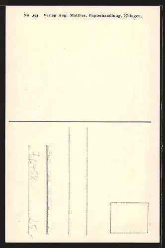 AK Ebingen, Kurbadanstalt Binder, Vorderansicht des Hauptgebäudes
