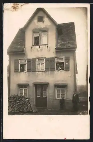 Foto-AK Balingen, Gebäude in der Lindenstrasse