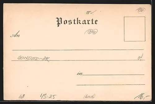 Lithographie Graz, VI. Deutsches Sänger-Bundes-Fest 1902, Sängerfesthalle, Frau mit Harfe u. Fackel