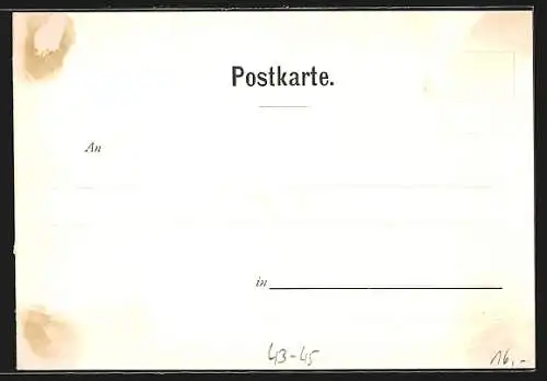 Künstler-AK München, Beleibter Mann mit Hut