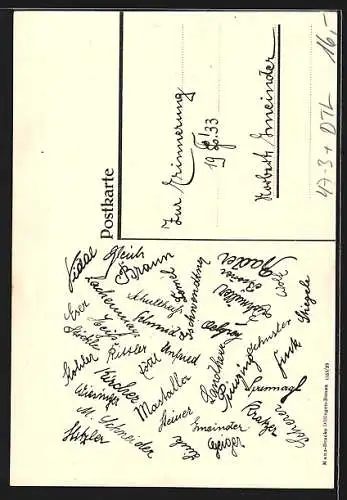 AK Dillingen / Donau, 6. Klasse 1933, Absolvia