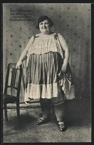 AK Anita der jugendliche weibliche Koloss, übergewichtige Frau