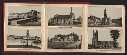 Leporello-Album Giants Causeway and Portsrush mit 24 Lithographie-Ansichten, Nothern Counties Hotel, Honeycomb, Chapel