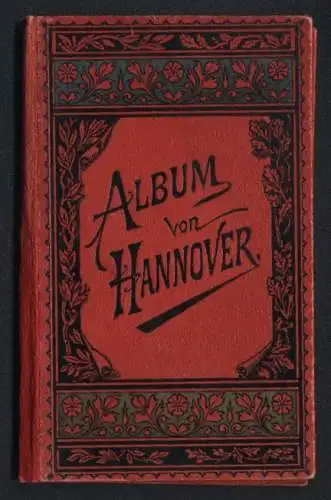 Leporello-Album Hannover mit 30 Lithographie-Ansichten, Synagoge, Polytechnikum, Cafe Robby, Lyceum, Tivoli, Marienburg