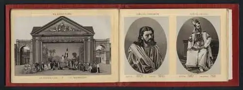 Leporello-Album Passionsspiel Oberammergau mit 22 Lithographie-Ansichten, Bühnen Szenen, Joseph Mayer, Jean Lang, Rendl