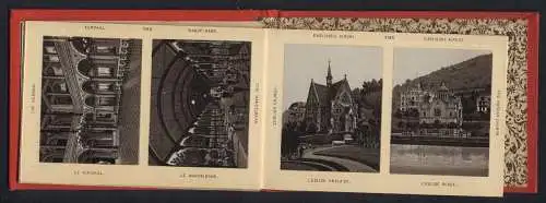 Leporello-Album Bad Ems mit 15 Lithographie-Ansichten, Russische Kirche, englische Kirche, Wandelbahn, Kesselbrunnen