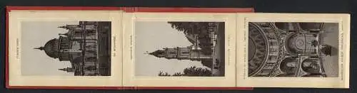 Leporello-Album Potsdam mit 12 Lithographie-Ansichten, Schloss Babelsberg, Sanssouci, Windmühle, Orangerie, Mausoleum
