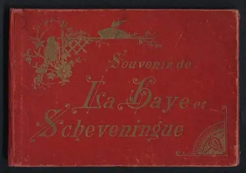 Leporello-Album La Haye et Scheveningue mit 21 Lithographie-Ansichten, de Pinken, het StrandKurhaus, Het Binnenhof