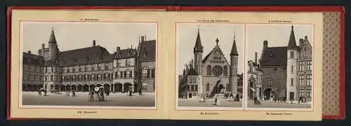 Leporello-Album La Haye et Scheveningue mit 21 Lithographie-Ansichten, de Pinken, het StrandKurhaus, Het Binnenhof