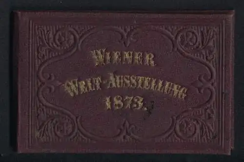 Leporello-Album Wiener Weltausstellung 1873 mit 18 Lithographie-Ansichten, Ausstellungspalast Inneres der Rotunde Czarda