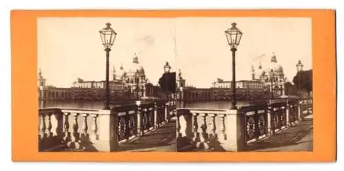Stereo-Fotografie unbekannter Fotograf, Ansicht Venezia, Blick nach der Santa Maria della Salute