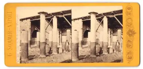 Stereo-Fotografie G. Sommer, Napoli, Ansicht Pompei, Casa di Meteagro