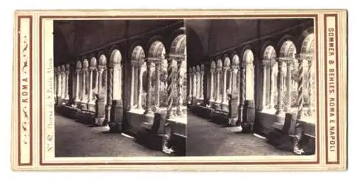 Stereo-Fotografie Sommer & Behles, Roma, Ansicht Rom, Chiesa di S. Paolo Atrio