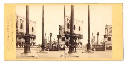 Stereo-Fotografie C. Naya, Venezia, Ansicht Venedig, Piazetta S. Marco