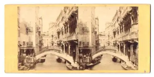 Stereo-Fotografie Naya. Venezia, Ansicht Venedig, Palazzo Trevisan-Cappello