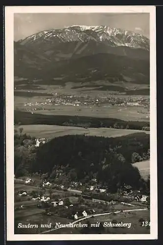 AK Pitten /N.-Oe., Sautern mit Neunkirchen und Schneeberg